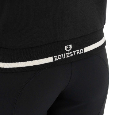 Sweatshirt à capuche zippée femme Equestro Noir / noir