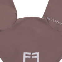 Bonnet en tissu technique avec logo contrasté Equestro Cobblestone / blanc antique