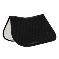 Tapis de selle de saut matelassé en oignon Equestro Noir Tapis de selle de saut matelassé en oignon Equestro Noir