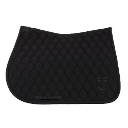Tapis de selle de saut matelassé en oignon Equestro Noir Tapis de selle de saut matelassé en oignon Equestro Noir