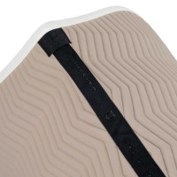 Tapis de saut matelassé à vagues Equestro Cobblestone / blanc antique