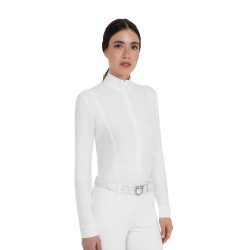 Polo de concours femme en tissu technique d’hiver Equestro