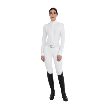 Polo de concours femme en tissu technique d’hiver Equestro