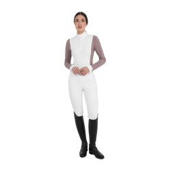 Wedstrijdpolo dames met lange mouwen geperforeerd Equestro