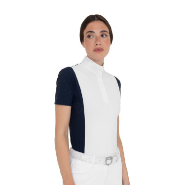 Wedstrijdpolo dames met korte mouwen en mesh inzetstukken Equestro