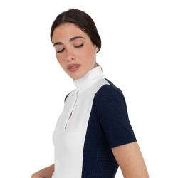 Wedstrijdpolo dames met korte mouwen en mesh inzetstukken Equestro