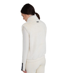 Dames bodywarmer van synthetische bont Equestro Antiek wit Beige