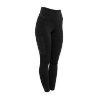 Legging femme taille haute en tissu technique monogramme Equestro Legging femme taille haute en tissu technique monogramme Equestro