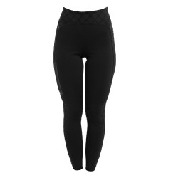 Legging femme taille haute en tissu technique monogramme Equestro Legging femme taille haute en tissu technique monogramme Equestro