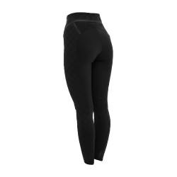 Legging femme taille haute en tissu technique monogramme Equestro Legging femme taille haute en tissu technique monogramme Equestro