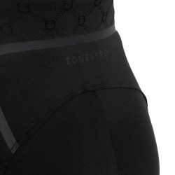 Legging femme taille haute en tissu technique monogramme Equestro Legging femme taille haute en tissu technique monogramme Equestro