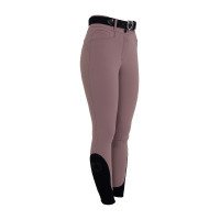 Pantalon femme taille haute avec grip au genou Equestro Antler Beige