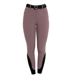 Pantalon femme taille haute avec grip au genou Equestro Pantalon femme taille haute avec grip au genou Equestro
