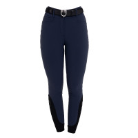 Pantalon femme taille haute avec grip au genou Equestro Antler Beige