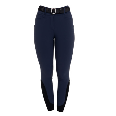 Pantalon femme taille haute avec grip au genou Equestro Marine blazer Bleu marine