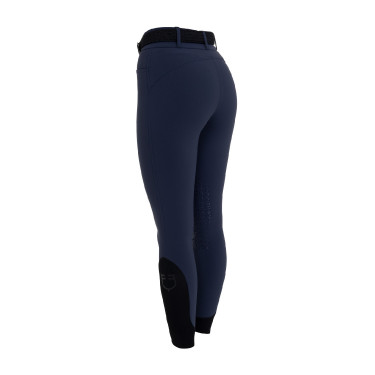 Pantalon femme taille haute avec grip au genou Equestro Marine blazer Bleu marine