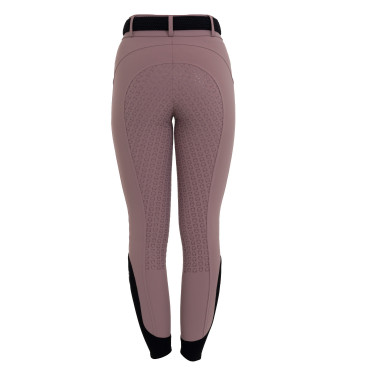 Pantalon femme full grip taille haute en tissu technique bi-stretch Equestro Antler Beige Pantalon femme full grip taille haute en tissu technique bi-stretch Equestro Antler Beige