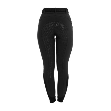 Pantalon femme full grip taille haute en tissu technique bi-stretch Equestro