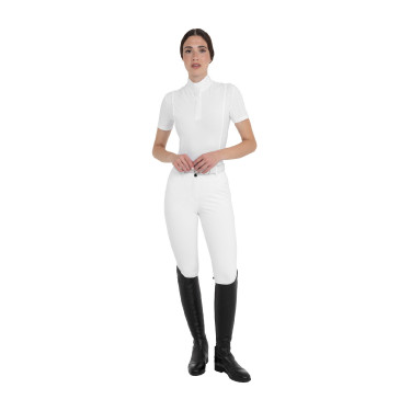 Pantalon femme full grip taille haute en tissu technique bi-stretch Equestro Pantalon femme full grip taille haute en tissu technique bi-stretch Equestro