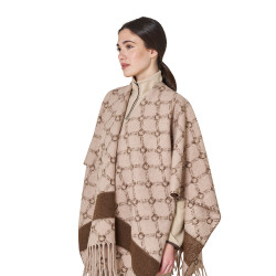 Damescape van wol monogram Equestro dames