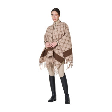 Damescape van wol monogram Equestro dames