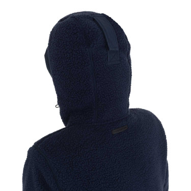 Veste doudoune femme avec empiècements en teddy Equestro Marine blazer Bleu marine