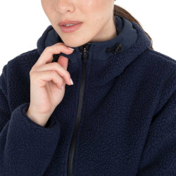 Dames donsjack met teddy-inzetstukken Equestro Marineblazer Marineblauw Dames donsjack met teddy-inzetstukken Equestro Marineblazer Marineblauw