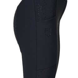 Pantalon femme taille haute full grip avec strass Equestro