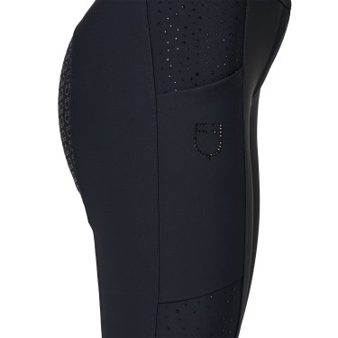 Pantalon femme taille haute full grip avec strass Equestro