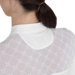 Polo de concours femme avec inserts en tulle Equestro Polo de concours femme avec inserts en tulle Equestro