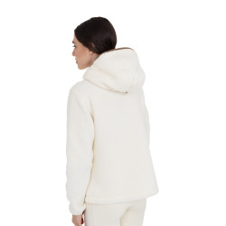 Sweat à capuche zippé femme en polaire teddy Equestro Sweat à capuche zippé femme en polaire teddy Equestro
