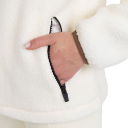 Dameshoodie van teddyfleece met capuchon en rits Equestro dames