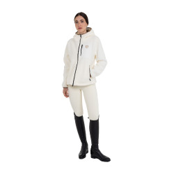 Sweat à capuche zippé femme en polaire teddy Equestro Sweat à capuche zippé femme en polaire teddy Equestro