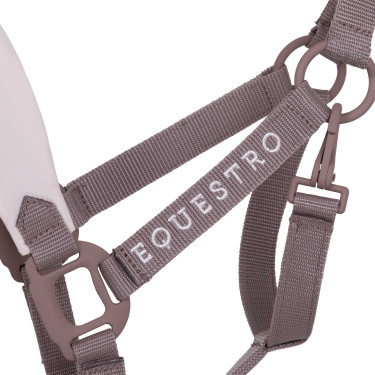 Licol technique avec double réglage et boucles revêtues de caoutchouc Equestro Antler / violet feutré