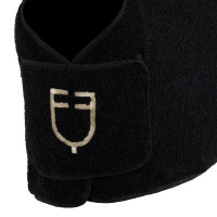 Couverture d’écurie en polaire teddy Equestro Noir / blanc antique