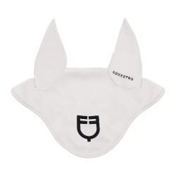 Bonnet en tissu technique extensible et respirant Equestro Blanc sable / noir