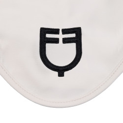 Bonnet en tissu technique extensible et respirant Equestro Blanc sable / noir