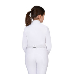 Wedstrijdpolo voor meisjes met micromesh-inzetten Equestro kinderen Wedstrijdpolo voor meisjes met micromesh-inzetten Equestro kinderen