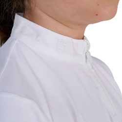 Wedstrijdpolo voor meisjes met micromesh-inzetten Equestro kinderen Wedstrijdpolo voor meisjes met micromesh-inzetten Equestro kinderen
