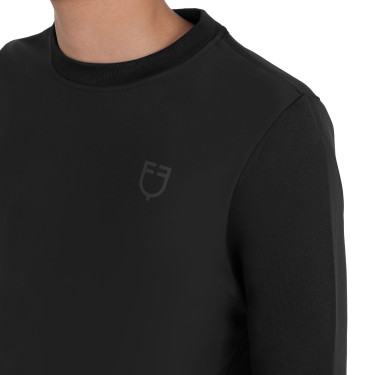 Sweat-shirt technique homme col rond avec inserts en micro mesh Equestro