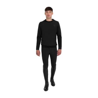 Heren crewneck technische sweater met micro mesh inzetstukken Equestro