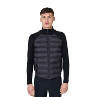 Doudoune homme à manches en maille Equestro Noir