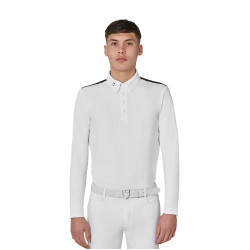 Polo de compétition homme à manches longues inserts en mesh Equestro Polo de compétition homme à manches longues inserts en mesh Equestro