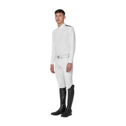 Herenwedstrijdpolo met lange mouwen en mesh inzetten Equestro heren Herenwedstrijdpolo met lange mouwen en mesh inzetten Equestro heren
