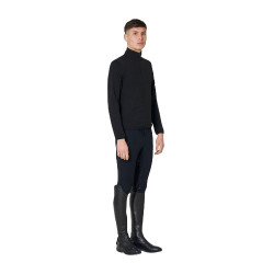 Sweat-shirt homme à col montant en polaire fermeture éclair 3/4 Equestro Sweat-shirt homme à col montant en polaire fermeture éclair 3/4 Equestro