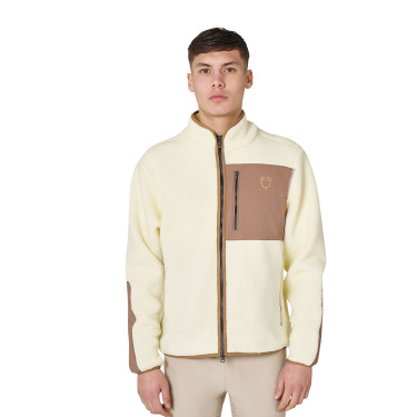 Sweatshirt homme en polaire teddy avec poche frontale Equestro Sweatshirt homme en polaire teddy avec poche frontale Equestro