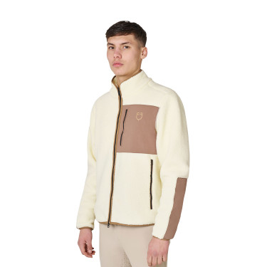 Sweatshirt homme en polaire teddy avec poche frontale Equestro Sweatshirt homme en polaire teddy avec poche frontale Equestro