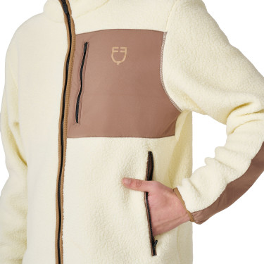 Sweatshirt homme en polaire teddy avec poche frontale Equestro Sweatshirt homme en polaire teddy avec poche frontale Equestro