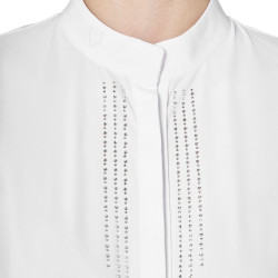 Polo de concours femme chemise avec strass Equestro Polo de concours femme chemise avec strass Equestro