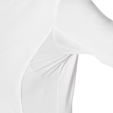 Polo de concours femme style chemise avec empiècements en mesh Equestro Polo de concours femme style chemise avec empiècements en mesh Equestro